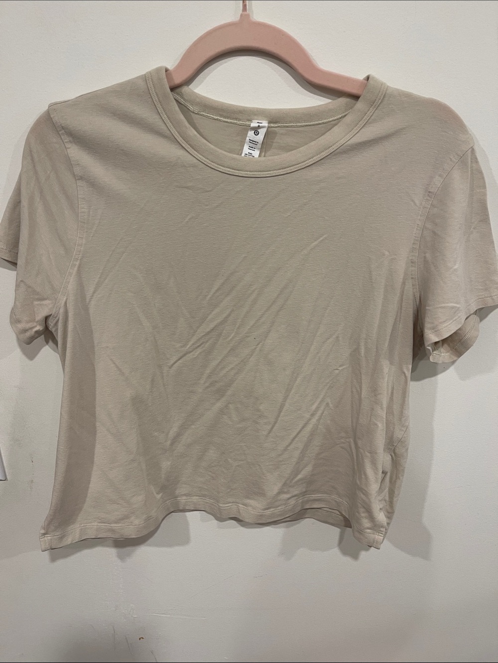 lululemon athletica Short Sleeve Crewneck Tee in Light Beige